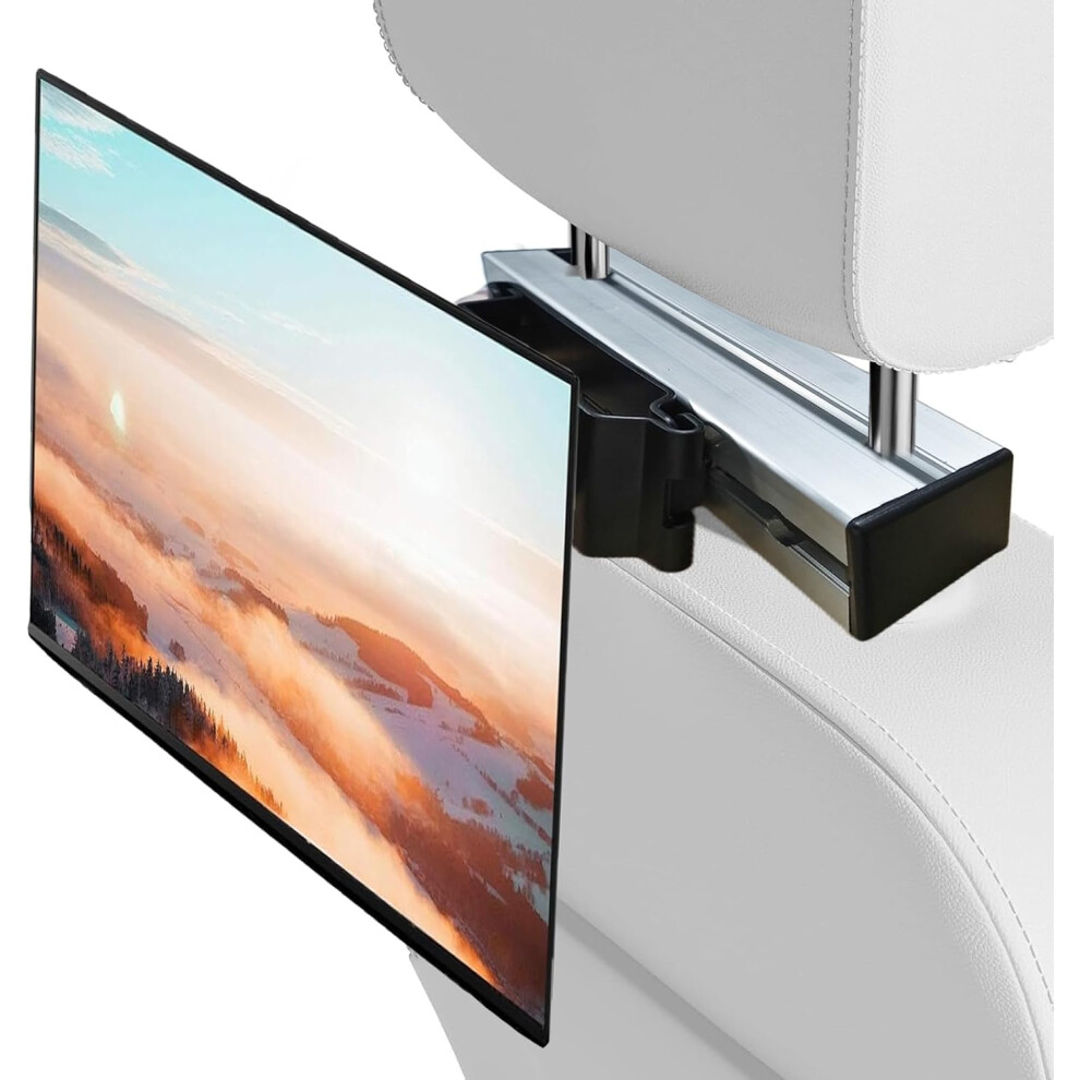 Campervan TV Bracket, Motorhome TV Mount with VESA Headrest for 12-24 Inch TVs, up to 13.6kg, Swivelling, Tiltable, Lockable for T4, T5, T6 Campervan-image-OPC-PWDYB6R-NEW