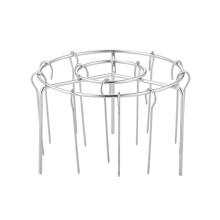 304 Stainless Steel Air Fryer Rack with 12 Detachable Skewers, Round Vertical Grill for Oven