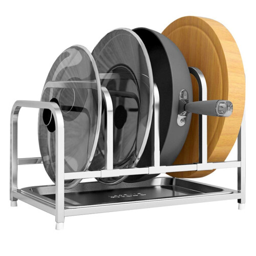Stainless Steel Kitchen Storage Rack Wall Mounted MultiFunctional SpaceSaving Shelf Organizer