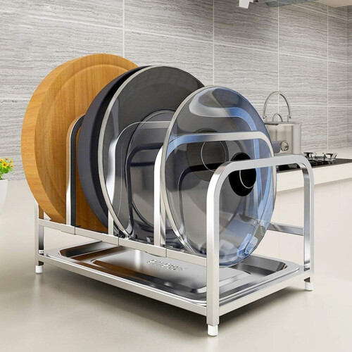 Stainless Steel Kitchen Storage Rack Wall Mounted MultiFunctional SpaceSaving Shelf Organizer 2