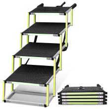 Dog Steps for Car - Dog Ramps for Cars with Glow in the Dark Marking - Non-slip surface Car Ramp - Suitable for Small Cars and Estates - Portable