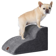 EHEYCIGA Curved Dog Steps for Sofa, 2-Step Dog Stairs for Small Dogs and Cats, Pet Stairs for Couch, Non-Slip Pet Step with Washable Cover,
