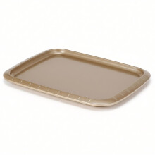 GEEZY Gold Non Stick Baking Tray for Cookies Nuts & Sheet Pan Meals Roasting Tin 37cm