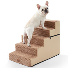 COZY KISS Wide Dog Stairs for Small Dogs, 2-in-1 Pet Steps for Couch Bed Sofa, 60cm High Non-Slip Dog Climbing Steps for Puppies and Old Cats with