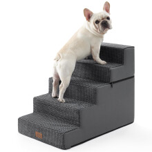COZY KISS Wide Dog Stairs for Small Dogs, 2-in-1 Pet Steps for Couch Bed Sofa, 60cm High Non-Slip Dog Climbing Steps for Puppies and Old Cats with
