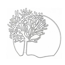 Bunnies Cutting Dies Tree Shape for Card Making Carbon-MH893