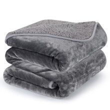 PETTOM Dog Blanket Waterproof Washable Reversible Flannel & Sherpa Pet Throw Dog Blankets for Medium Large Dogs, Protects Sofa Bed, Fluffy Soft Plush