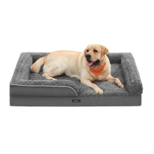 Feandrea Orthopedic Dog Bed for Large Dogs, Memory Foam Dog Bed Sofa Pet Couch with Sides, Removable Washable Cover and Waterproof Liner, 106 x 81 x