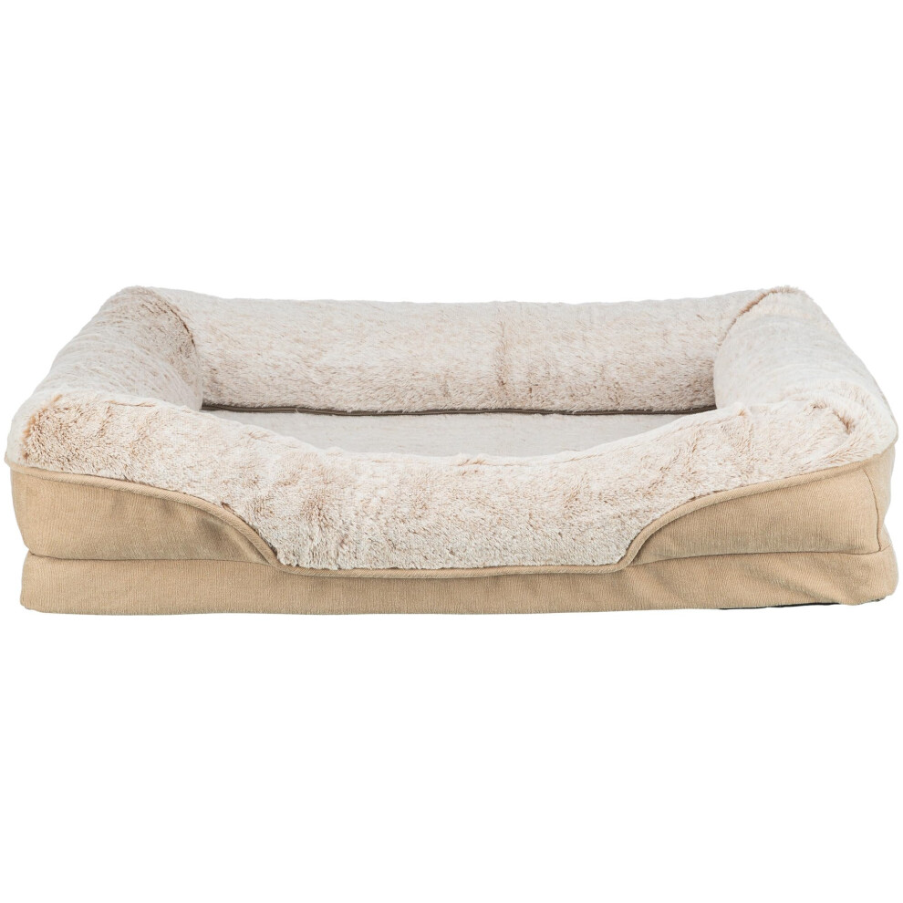 Trixie Orthopaedic Dog Bed Vital Lino 43.3 X 29.5 In In Beige ? Premium Dog Cushion With Memory Foam ? Dog Basket For Older Dogs ? Joint-Friendly And