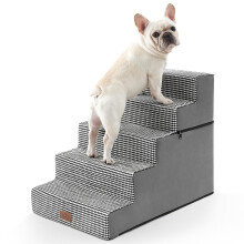 COZY KISS Wide Dog Stairs for Small Dogs, 2-in-1 Pet Steps for Couch Bed Sofa, 60cm High Non-Slip Dog Climbing Steps for Puppies and Old Cats with