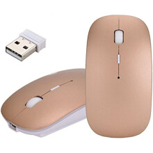 Wireless Mouse,2.4G Slim Rechargeable Wireless Mouse Mice with USB Receiver,3Adjustable800/1200/1600DPI Silent Mouse for PC Laptop Windows