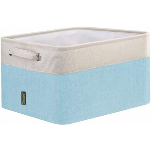 Καλάθι αποθήκευσης από λινό ύφασμα 15" x 11" x 9,5"