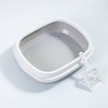 Cat Litter Box Portable Bedpan Removable Semi Closed Kitty Litter Pan Potty Toilet for Rabbit Medium Large Cats Small Animals