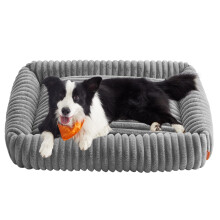 Feandrea Dog Bed, Large Dog Sofa Bed, Soft Padding, Washable, 106 x 75 x 20 cm, Dove Grey PGW313GD01