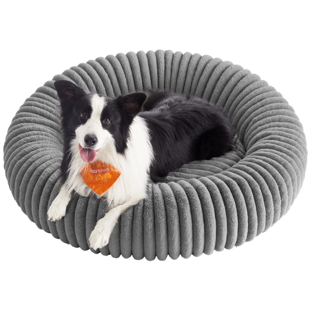 Feandrea Dog Bed, Extra Large Pet Bed With Soft Padding, 100 Cm, Washable, Non-Slip, Dove Pgw306gd01 Grey
