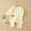 Tutina da neonata in cotone con lacci, beige52 2