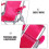 Miniatur-Strandstühle, rosafarben, Polyester, 2er-Pack 3