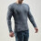 Mens Pullover Shirts Long Sleeve Solid Round Neck Pullover Sweater Slim Fit Bottoming Knit Top,Gray 2