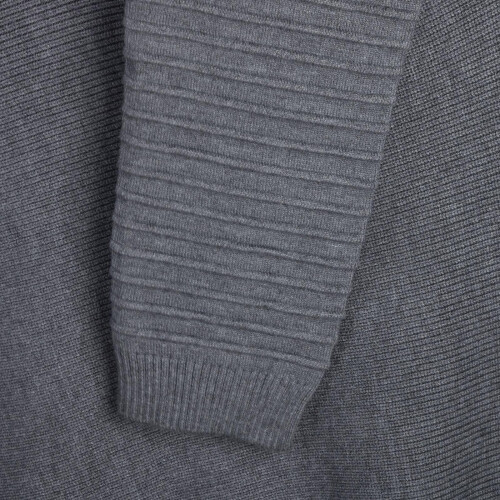 Mens Pullover Shirts Long Sleeve Solid Round Neck Pullover Sweater Slim Fit Bottoming Knit Top,Gray 2