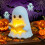 Νυχτερινά φώτα με θέμα το Halloween, χαριτωμένο φωτιστικό βιβλίου ανάγνωσης με 1