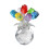 Crystal Rose Figurine with Vase 1 Piece 2