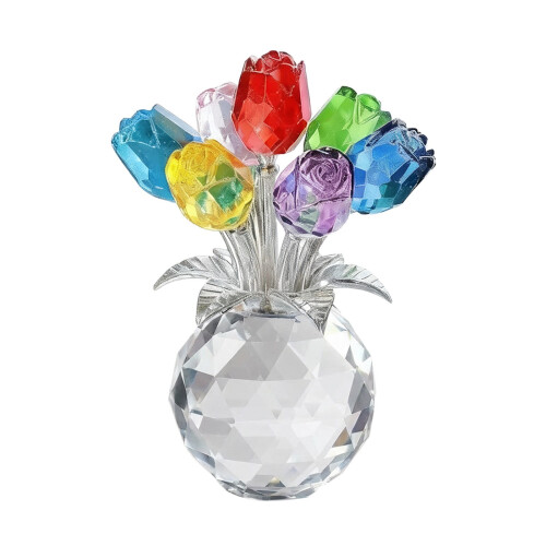 Crystal Rose Figurine with Vase 1 Piece 1