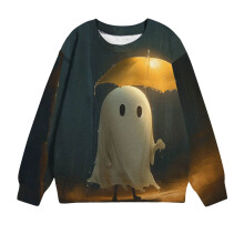 Sudadera unisex para niños con estampado de Halloween, manga larga y cuello redondo, tallas 1-12 para niños y niñas.