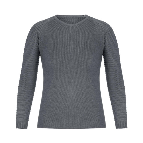 Mens Pullover Shirts Long Sleeve Solid Round Neck Pullover Sweater Slim Fit Bottoming Knit Top,Gray 2