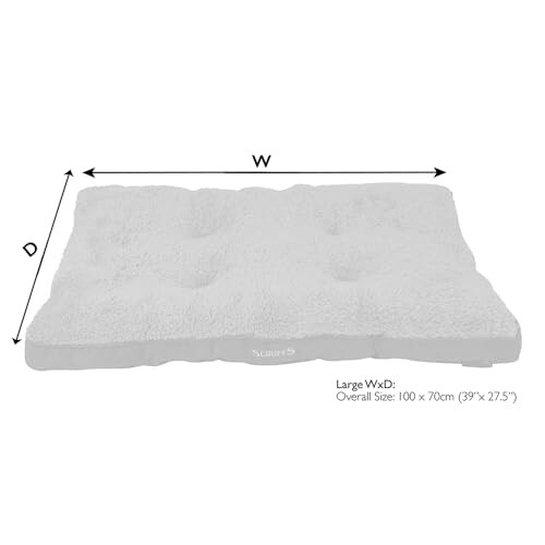 Scruffs Scruffs Cosy Dog Mattress, 100 x 70cm, Grey 2
