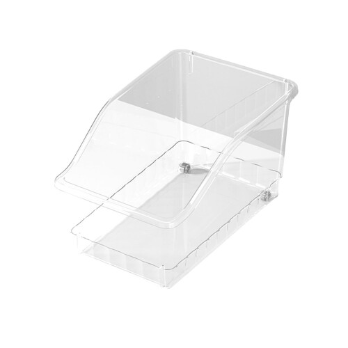 Clear Plastic Wheeled Storage Box - Large Capacity Multi-Purpose Organizer for Home, Bathroom, Kitchen 1