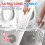 Brosse et ventouse WC, blanc perle, lot de 2 2