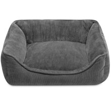 Hollypet Cat Bed Small Dog Bed Pet Bed for Cats and Puppy, Soft Pet Sleeping Bed Breathable Pet Cushion, Dark Grey(55 * 45 * 15cm)