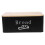Black Rectangular Bread Organizer 1Set with Air-permeable Design for Kitchen Countertop Use 3