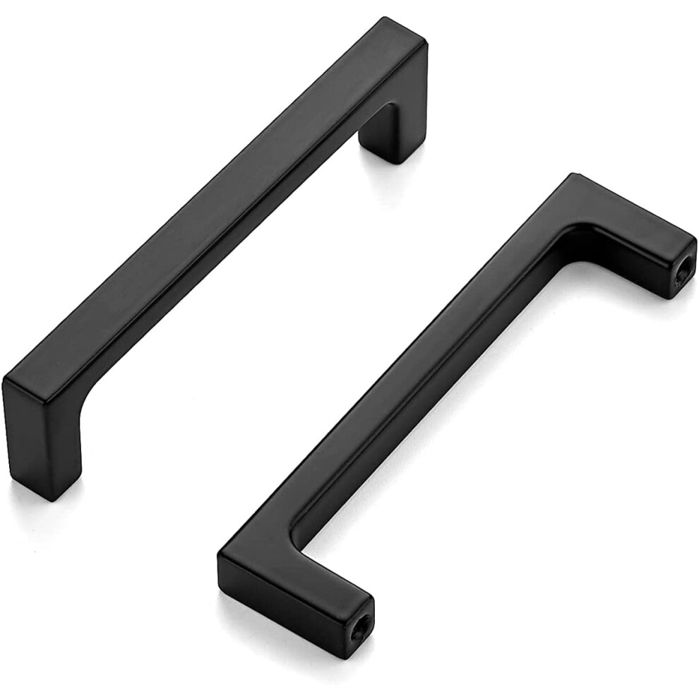 Zoizocp 30-Pack 3.75" Hole Center Matte Black Cabinet Pulls Â Square Bar Drawer Handles, Compatible With Standard Cabinets 9485826323488