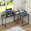 Mesa de computador com estrutura de metal, mesa de escritório para home office, mesa de escrita moderna e simples, 40 polegadas, pés ajustáveis 2