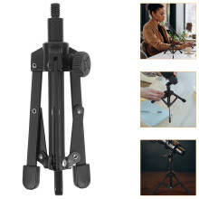 Mic Tripod Holder Metal Black for Microphone Portable 1Set