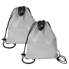 Sport-Rucksack mit Kordelzug, Turnbeutel, Kordelzugbeutel in großen Mengen für Sport, Fitnessstudio, Reisen, Schwimmen, Strand (Grau)