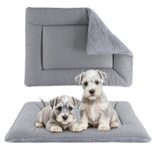 BVAGSS Dog Bed Mat, Crate Pad Reversible,Soft Kennel Pad, Washable Crate Mat (Cool and Warm),Pet Sleeping Mattress for Small Medium Dogs XH080