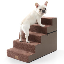 COZY KISS Wide Dog Stairs for Small Dogs, 2-in-1 Pet Steps for Couch Bed Sofa, 60cm High Non-Slip Dog Climbing Steps for Puppies and Old Cats with