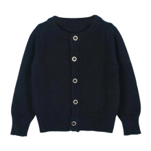Mädchenpullover, einfarbig, langärmelig, Rundhalsausschnitt, Knopfleiste, Strickjacke, Oberteil, Kleinkind, bequem für drinnen und draußen,