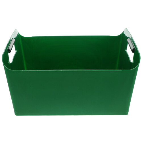 Balde térmico de plástico verde com alças, 36 x 27 cm (14,2 x 10,8 polegadas)