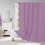 Cortina de chuveiro impermeável roxa com estampa de vieiras, 183 x 213 cm (72 x 84 polegadas). 1
