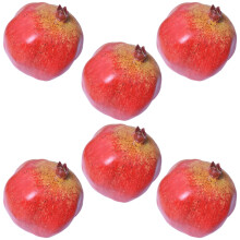 6 phíosa Pomegranáití Cúr Réalaíocha, Torthaí Bréige Beoga le haghaidh Maisiú Cistine, Taispeántais & Imeachtaí – Ag luí le Stíleáil