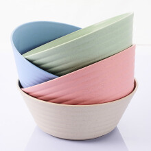Wheat Straw Bowls Salad Bowl Household 7 Inch Large Bowl Tableware for Oatmeal, Fruit,Salad and Rice Bowl - Dishwasher & Microwave Safe, Green