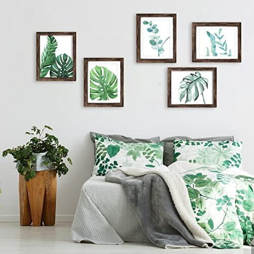 8x10 Picture Frames Rustic Brown with Mat Photo Frames 4 Packs for Tabletop or Wall 1