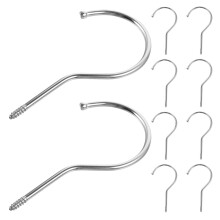 20 τεμάχια γάντζοι κρεμάστρας από ανοξείδωτο ατσάλι για εξοικονόμηση χώρου, για