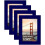 Navy Solid Wood Picture Frames 3.5x5 Inches 4 Pack 1