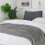 Dark Grey Textured Knitted Throw Blanket 60 x 80 Inch 4