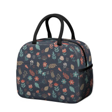 Boîte à lunch isotherme à motif floral pour femme – Étanche, portable pour le travail, la plage, les voyages, les pique-niques et le camping