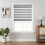 Zebra Blinds Ασύρματα Ρολάκια Ημέρας και Νύχτας Γκρι Προσαρμοσμένα 2